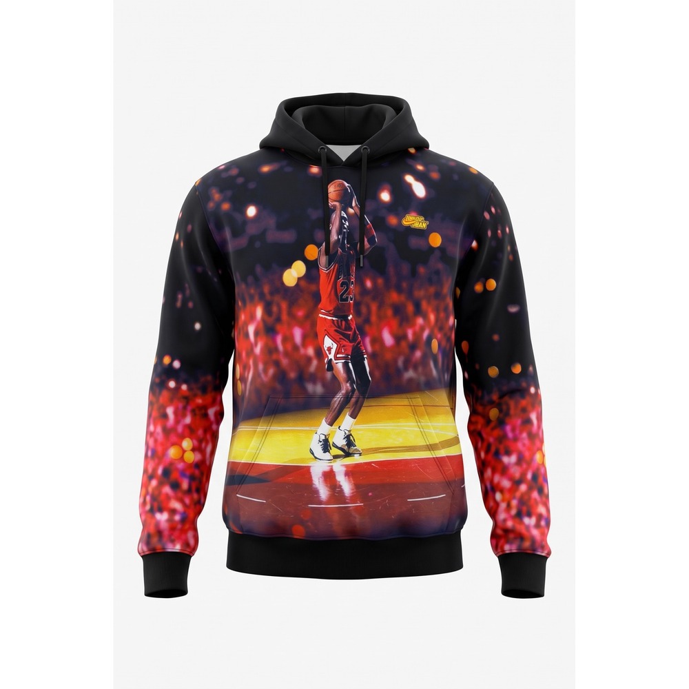 Jordan Jumpman Michael Jordan Graphic Hoodie Black Red Mens Medium CV2345-010